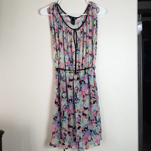 Black Colorful Floral Dress